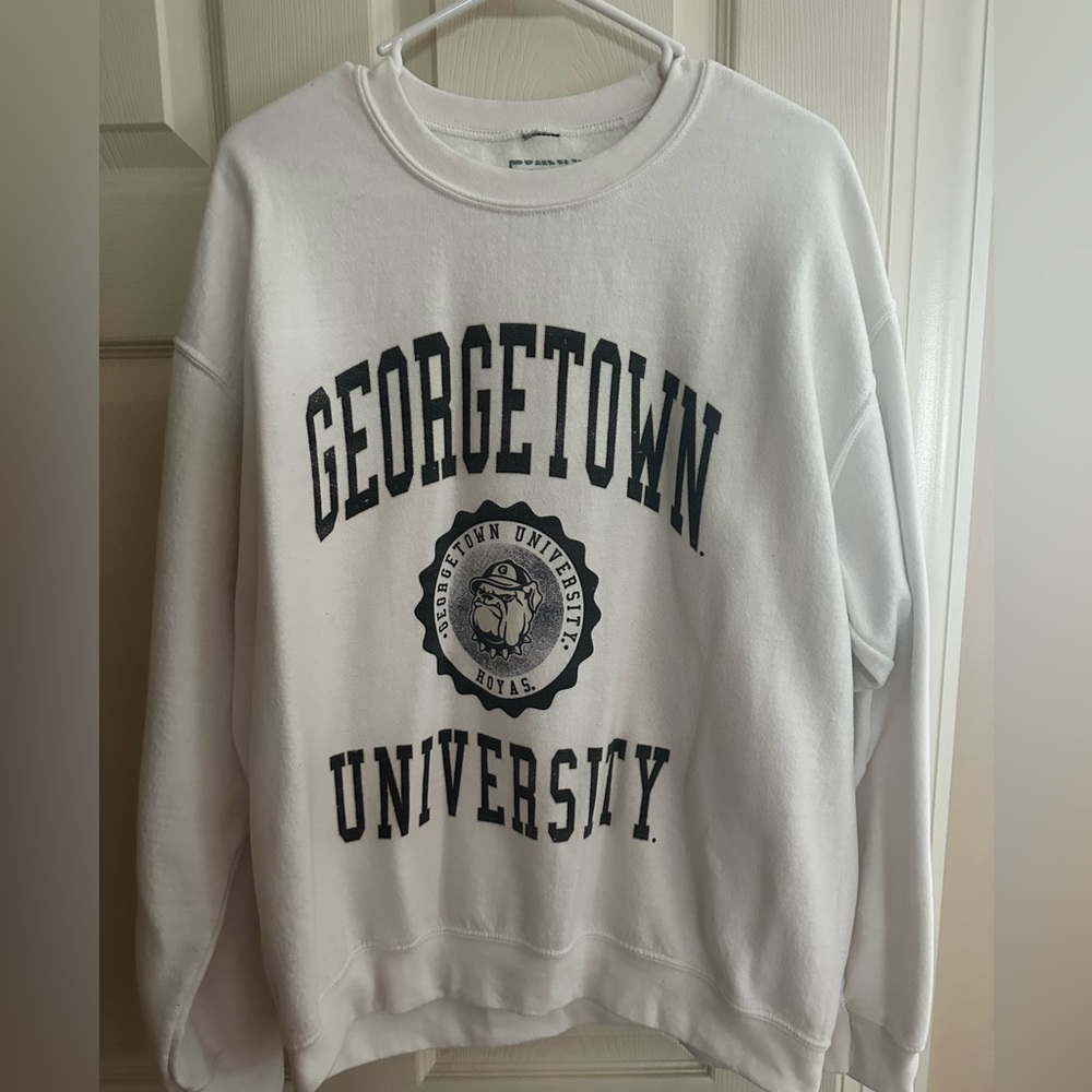 Georgetown Hoyas sweatshirt- white size L